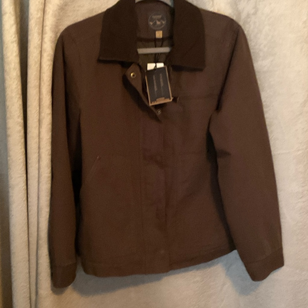 Outdoor Life Women’s Large  Dark Brown Cotton Jacket with Corduroy Collar